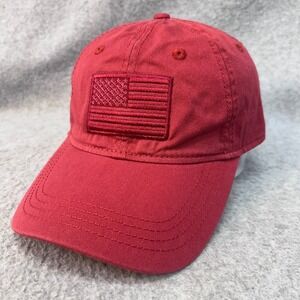 Academy Sports + Outdoors American Flag Red Baseball Cap Adjustable OSFM